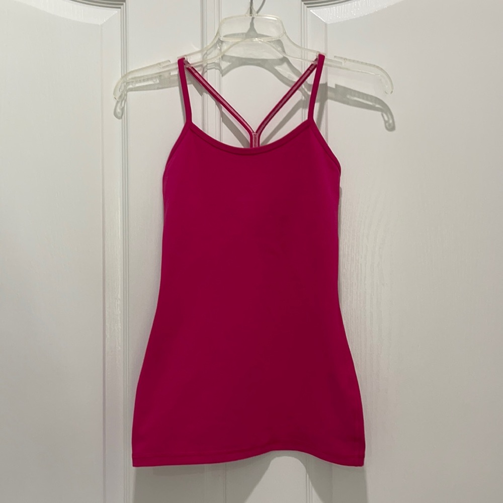 Lululemon Hot Pink Power Y Tank - Size 2
